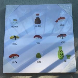 Sushi Canvas 8inx8in